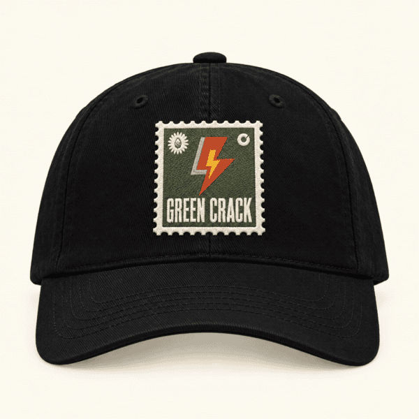 Green Crack Hat Front view